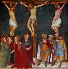  'Crucifixion'. Mural Painting of 1346 in the Chapel of Saint Michael in the Pedralbes Monastery …