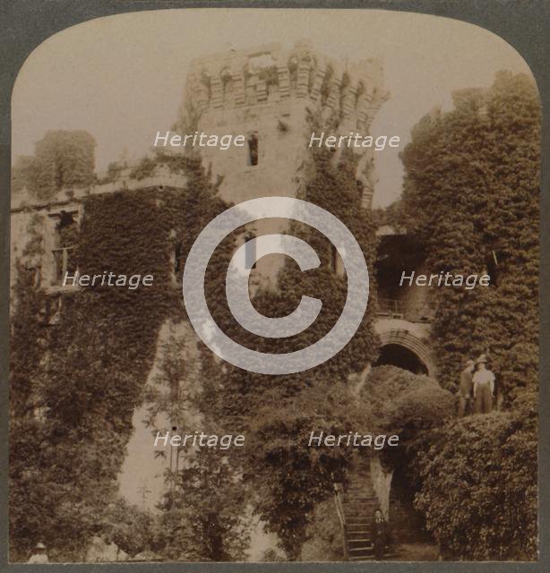 'The ivy-clad Towers of Raglan Castle, the last Stronghold of Charles I, Monmouthshire, England', c1 Creator: Unknown.
