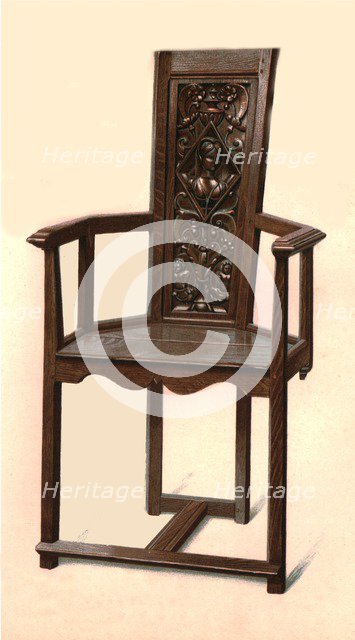 Yew chair, 1904. Artist: Shirley Slocombe.