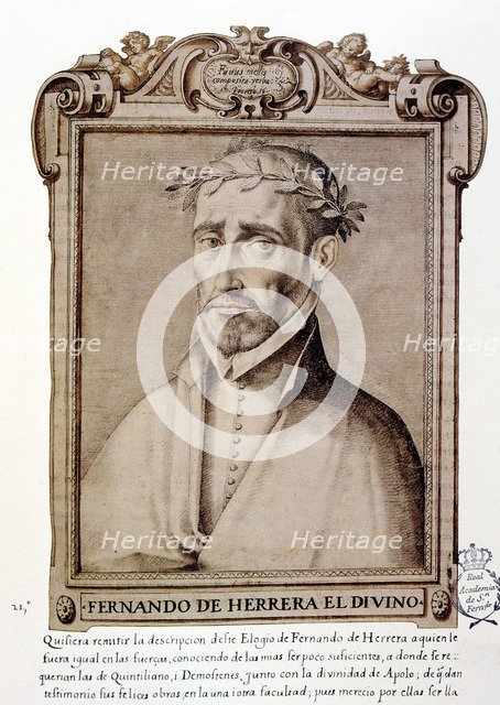 Fernando de Herrera 'El Divino' (1534-1597), Spanish poet. 'Libro de descripción de verdaderos re…