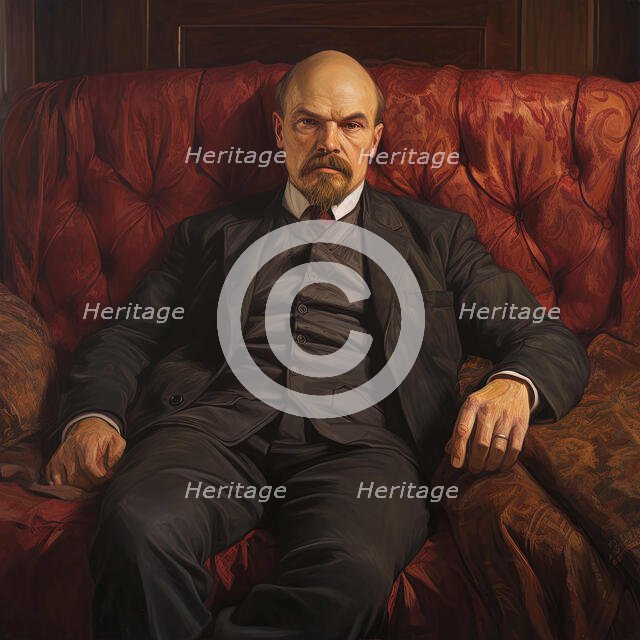 AI IMAGE - Portrait of Vladimir Lenin, 1910s, (2023).  Creator: Heritage Images.