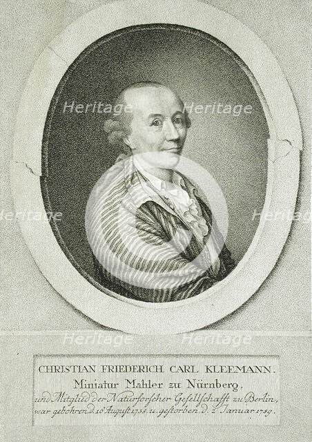 Portrait of the Miniaturist, Christian Friedrich Carl Kleemann, 1789. Creator: Abraham Wolfgang Küfner.