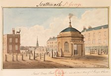 Turnpike on Great Dover Road, Southwark, London, 1825. Artist: Yates