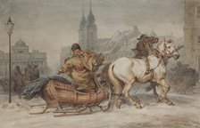 "Warsaw coachman", 1863. Creator: Juliusz Kossak.