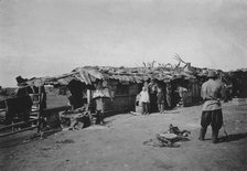 Workers' booths on Lake Shira., 1900-1909. Creator: LI Vonago.