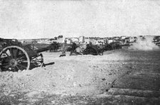 Coup d'etat in Portugal; Revolutionary artillery unit responding to fire from the warships..., 1917 Creator: Unknown.