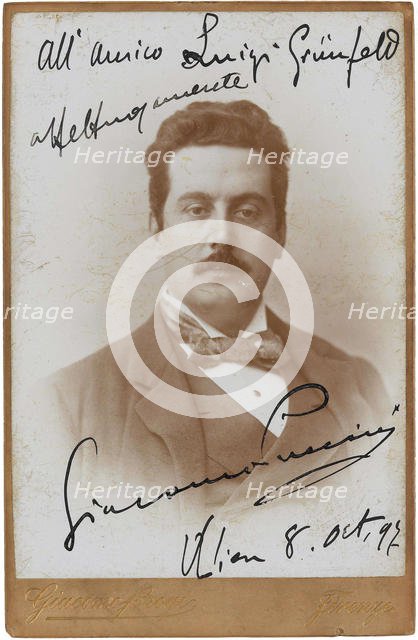 Portrait of the Composer Giacomo Puccini (1858-1924), 1897. Creator: Brogi, Giacomo (1822-1881).