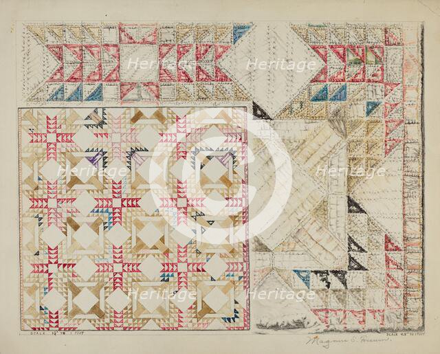 Quilt, c. 1937. Creator: Magnus S. Fossum.