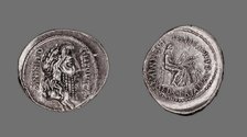 Denarius (Coin) Depicting the God Quirinus, 60 BCE, issued by the Roman Republic, C. Memmius (moneye Creator: Unknown.