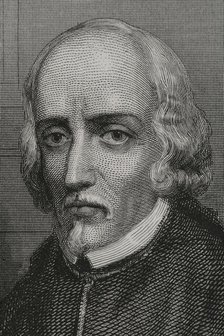 Pedro Calderón de la Barca, (1600-1681), Baroque Spanish writer of the Golden Age and Knight...1856. Creator: Charles Geoffroy.