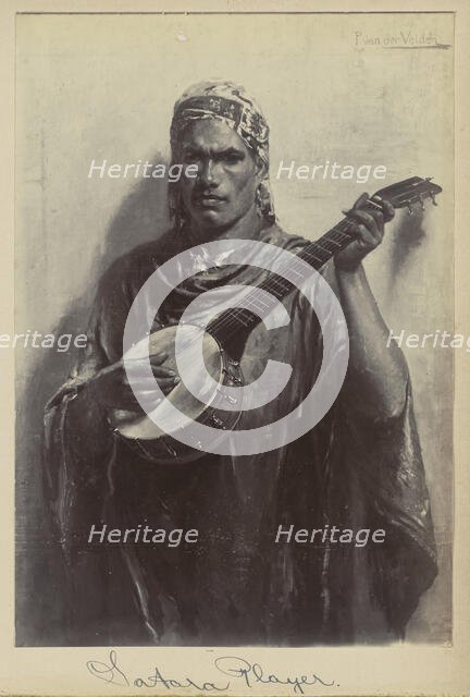 Copy of a Petrus van der Velden painting - Satara Player,  1890s. Creator: Unknown.