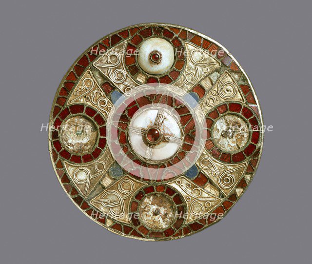 Disc brooch, 7th century. Artist: Unknown.