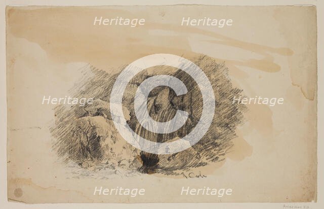 Waterfall, c1820-1848. Creator: Thomas Cole.