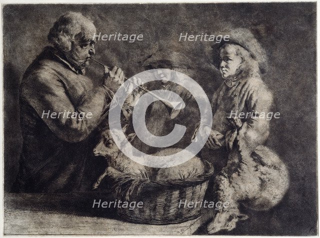 The Oboist'.  Creator: Boissieu, Jean-Jacques, de (1736-1810).