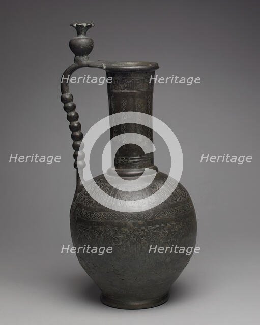 Ewer with Inscriptions and Hunting Scenes, Iran, 11th century. Creator: Unknown.