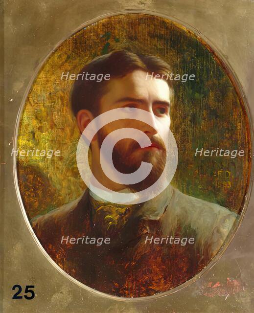 Sir Frank Bernard Dicksee, Self Portrait, 1883. Creator: Frank Dicksee.