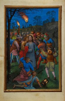 The Betrayal of Christ; Prayer Book of Cardinal Albrecht of Brandenburg, about 1525-1530. Creator: Simon Bening.