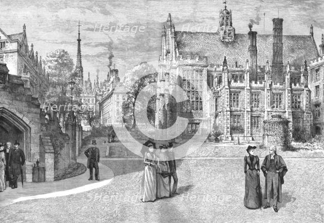 ''Picturesque London -- The Middle Temple Hall and Gardens', 1890. Creators: HW Brewer, Edward Killingworth Johnson.