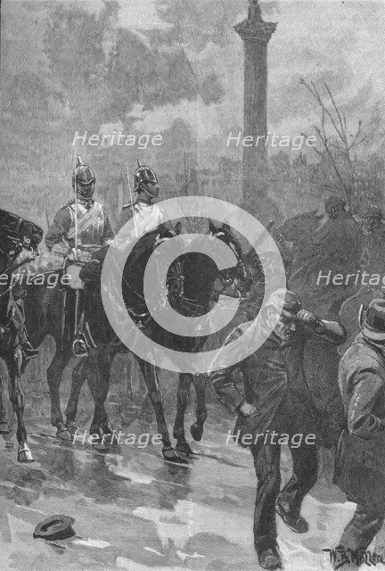 'Bloody Sunday', London, 1887 (1906). Artist: WB Waller.