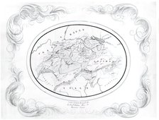 Map Of Switzerland, c. 1856. Creator: Thomas Eakins.