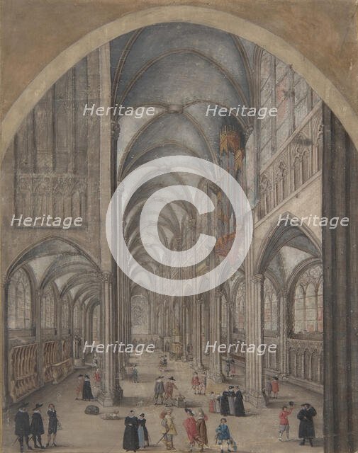 Interior of Strasbourg Cathedral, ca. 1625-30. Creator: Attributed to Jacob van der Heyden.