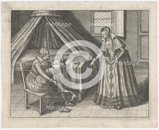 Enigmes Joyeuses pour les Bons Esprits, Plate 2, ca. 1615. Creators: Jan van Haelbeeck, Jean le Clerc.