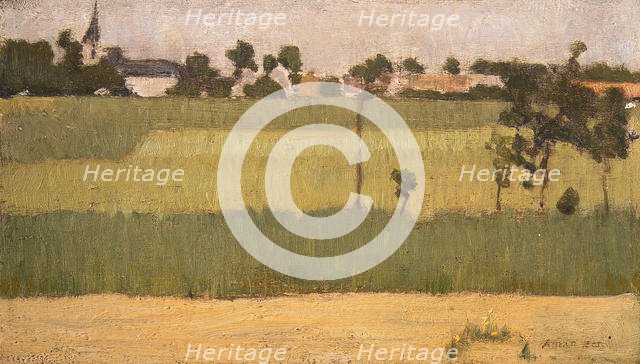 The Outskirts of a Village, ca. 1880. Creator: Edmond Francois Aman-Jean.