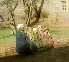 Sart schoolchildren, Samarkand, between 1905 and 1915. Creator: Sergey Mikhaylovich Prokudin-Gorsky.