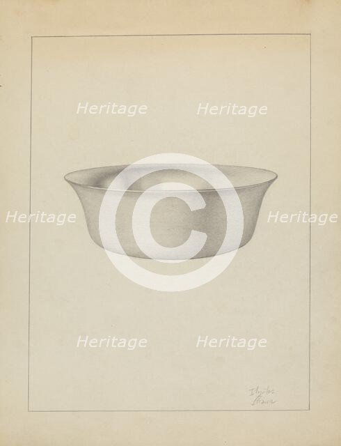 Silver Dish, c. 1936. Creator: Clayton Braun.