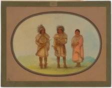 Three Peoria Indians, 1861/1869. Creator: George Catlin.