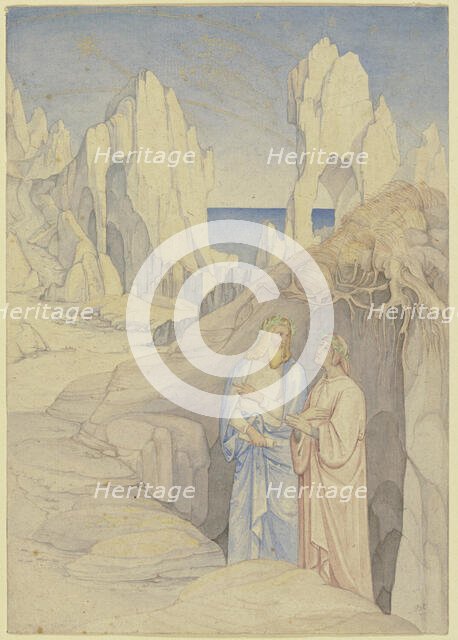 Dante and Virgil in the Underworld.. Creator: Johann Anton Ramboux.