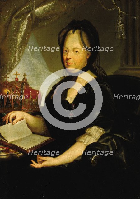 Catherine II in mourning, 1760s. Artist: Meytens, Martin van, the Younger (1695-1770)