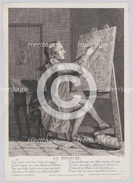 La Peinture, 1770-86. Creators: Claude-Augustin Duflos, F. R. Delarue.