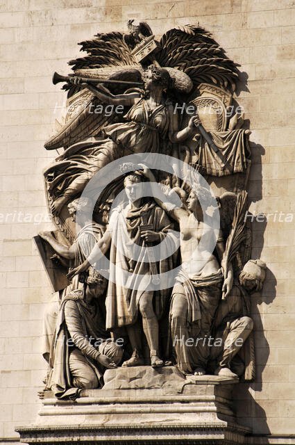 "Le Triomphe de 1810", Arc de Triomphe, Paris, France. Creator: Jean-Pierre Cortot.