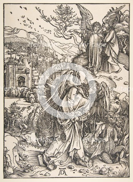 The Angel with the Key to Bottomless Pit, 1511. Creator: Albrecht Durer.