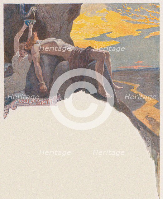 Loki and Sigyn. From Valhalla: Gods of the Teutons, c. 1905.