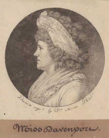 Debby Davenport, 1798. Creator: Charles Balthazar Julien Févret de Saint-Mémin.
