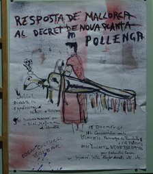 Poster announcing popular festivals and political vindications. 'Answer of Majorca to the Decret …