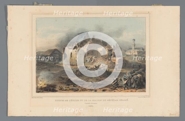 Ruins of the Church and the House of General Chassé, 1832, (1833).  Creator: Auguste Raffet.