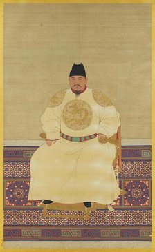 Portrait of the Hongwu Emperor (1328-1398), founder of the Ming dynasty. Creator: Chinese Master.