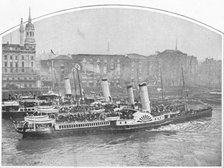Excursion steamboats leaving Fresh Wharf, London Bridge, c1903 (1903). Artist: Unknown.