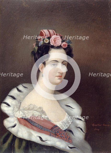 Portrait of a woman, 1829. Creator: Theophile Gautier.