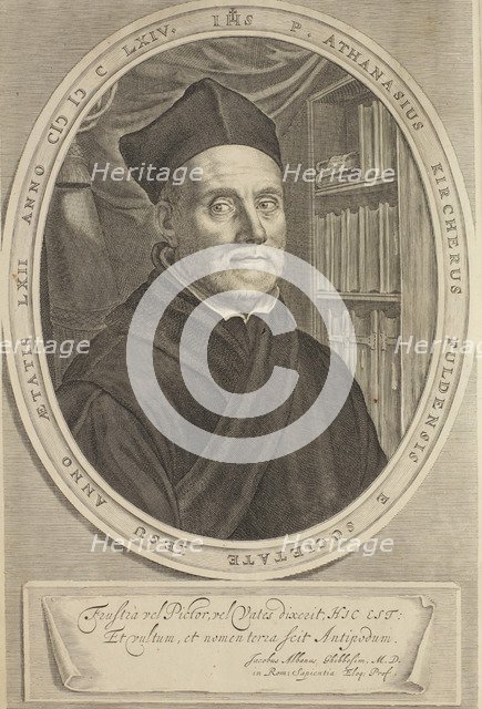 Portrait of Athanasius Kircher (1602-1680), 1664. Artist: Bloemaert, Cornelis Abrahamsz., II (1603-1692)