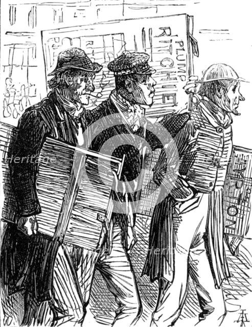 Metropolitan Boroughs election sketches: after the battle, 1874. Creator: Unknown.