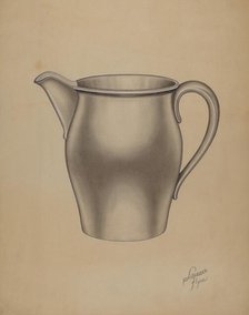Pewter Pitcher, 1935/1942. Creator: Lawrence Flynn.