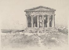 The Temple by the Sea, Temple of Concord, Girgenti, 1913. Creator: Joseph Pennell.