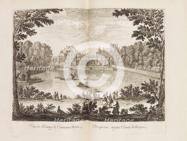 View of the Fontainebleau Palace, 1666. Creator: Silvestre, Israël, the Younger (1621-1691).