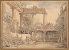 Roman Ruins, Villa Pamfili, 1774. Creator: Hubert Robert (French, 1733-1808).