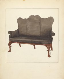 Sofa, c. 1953. Creator: Florence Neal.
