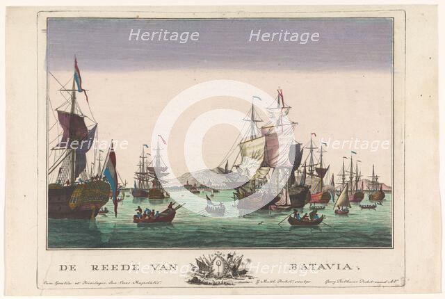 View of the harbour in Batavia, 1742-1801. Creator: Georg Mathaus Probst.